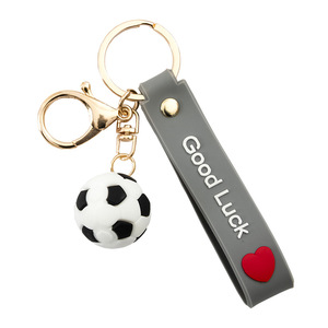 New Hot Selling High-Quality Wholesale 3D Rubber Keychain Anime Keychain Football Sports Keychain