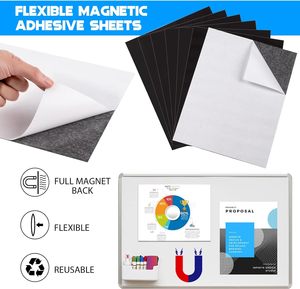 Feuilles magnétiques adhésives Feuille magnétique flexible de 4x6 pouces Aimants d'image Feuilles d'aimant découpables 6x4 - Product Image 4