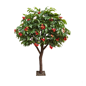 Vendita calda albero di pera di pesco artificiale finta albero di biancospino litchi e albero da frutto all'aperto supermercato Hotel parco arredamento - Product Image 3