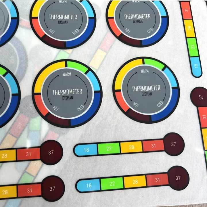 Custom Thermochromic Temperature Sensors Labels Transfers Heat Thermo ...
