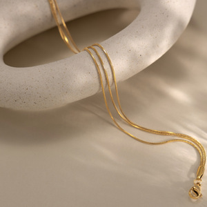 Joyería de Verano, <span class=keywords><strong>Tobillera</strong></span> Triple de Acero Inoxidable Chapada <span class=keywords><strong>en</strong></span> Oro de 18K para Mujer, Cadena para el <span class=keywords><strong>Pie</strong></span> Resistente al Agua, Joyería de Playa - Product Image 5
