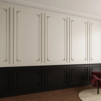 Panneaux muraux en MDF peints sur mesure de style français pour villas, escaliers, salons, chambres et décorations d'hôtels