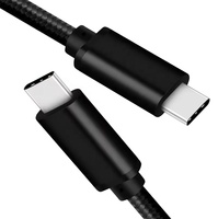 Cargador Rápido USB Tipo C de 60W, Cable Trenzado de Nailon de 0.2M/1M/2M, Carga PD y Sincronización de Datos para Teléfonos Móviles y Cámaras, Cable USB C Macho a Macho