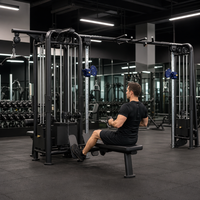 Équipement de gym multifonctionnel sur mesure à 5 stations, machine de fitness robuste en acier, entraîneur complet commercial