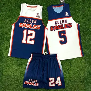 New arrival plain design kids college youth unisex mesh basketball jerseys custom reversible mens basketball jerseys