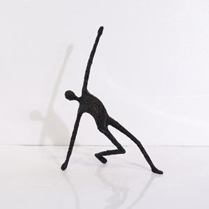 Chica bailando serie retrato escultura Hotel estatua de Metal molde suave regalos dormitorio adorno de mesa - Product Image 4