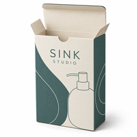 Boîtes en carton à fond verrouillable personnalisées, écologiques et recyclables, avec pelliculage mat pour distributeur de savon en céramique et produits ménagers