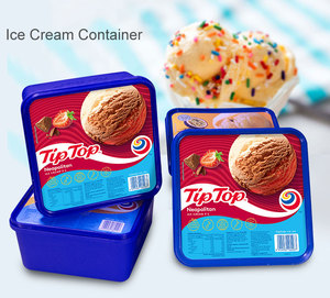 Honokage vuông PP Ice Cream <span class=keywords><strong>container</strong></span> IML biểu tượng tùy chỉnh in ấn dùng một lần gói thực phẩm tùy chỉnh kích thước màu sắc - Product Image 6