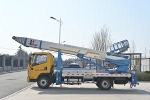 17m 20m 21m 23m <span class=keywords><strong>28m</strong></span> 36m 45m Échelle Camion Boom Truck Cargo Plate-forme de levage avec système hydraulique et panier - Product Image 4