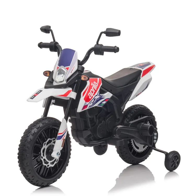 מורשה Aprilia 12v חשמלי אופנועים גדול גודל שני גלגלי מירוץ לרכב על רכב ילדי נטענת אופנוע לילדים