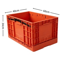 Caisse de manutention pliable et empilable LRH 600*400*340mm en plastique PP/HDPE pour le stockage logistique
