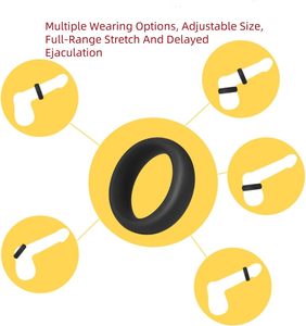 Popular <strong>Pack</strong> of 3 Silicone <strong>Penis</strong> Rings for Men Factory Price Delay Ejaculation Sex Toy - Product Image 4