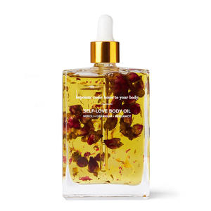 Venta al por mayor natural crudo 100% puro 100mL multiuso cuidado de la piel flor de Rosa aceite de masaje para el vello facial cuerpo en botella cuadrada - Product Image 1