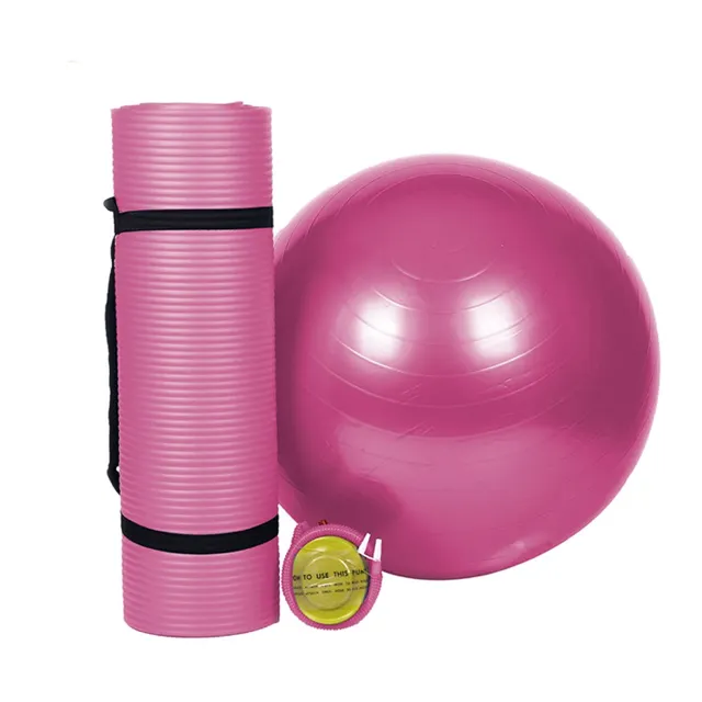 Hochwertiges NBR Yoga Mat Set mit Yoga Ball und Yoga Gürtel
