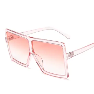 2022 الاتجاه أزياء مربع واحد قطعة كبيرة إطار نظارات شمسية ظلال العلامة التجارية مصمم النظارات الشمسية المتضخم للنساء الرجال UV400