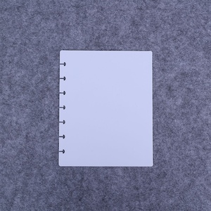 Carpeta de PP con orificio de seta, cubierta semitransparente negra, estuche de diario reemplazable desmontable para cuadernos de hojas sueltas, producto de archivo - Product Image 3