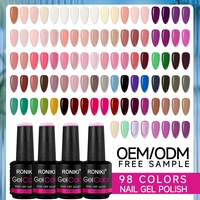 RONIKI Gel Vernis À Ongles Fournitures Usine Hema Free 98 Couleurs Uv Gel Vernis À Ongles Ensemble Semi Permanent Soak Off Vernis Fournisseur