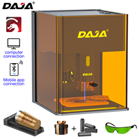 Machine de gravure laser DAJA DJ6 BLT, machine de gravure portable pour cuir, métal, bois, papier, avec tête laser rouge et bleue
