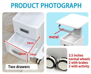 Hot Sale Modern Heavy-Duty 4-Wheel Metal Cosmetic Trolley Stand Beauty Salon Clinic Spa Hospital Hotel Commercial 100kg Capacity - Product Image 4
