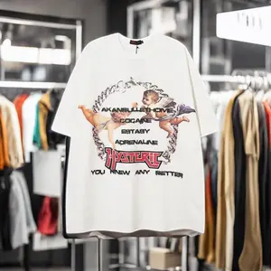 Toptan kadın boy Hip Hop T-Shirt % 100% pamuk özel Fit spor T-Shirt o-boyun serin tarzı yumuşak kumaş ile yumuşak