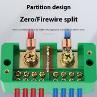 Bornier multi-entrées et multi-sorties Fil enfichable Boîte de jonction monophasée Splitter Brancher Zero Live Wire Wiring Connector