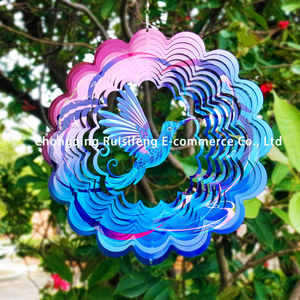 Molinetes de Viento Cinéticos Colgantes, Adornos Artísticos Colgantes para Decoración de Jardín, Patio y Balcón, Colibrí - Product Image 5