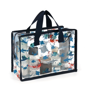 Bolsa de Presente Personalizada, Portátil e Fashion, Grande Capacidade, Bolsa Transparente de PVC com Padrão de Letras e Logo Personalizado - Product Image 1