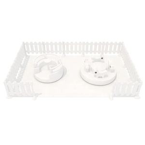 Çocuklar açık kapalı yumuşak oyun alanı merry go round beyaz oyun seti - Product Image 1