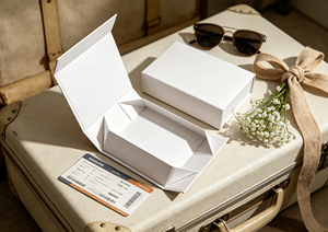 Foldable Magnetic Eco-Friendly High-End <b>Square</b> White Cardboard Gift Box Hidden Magnet Closure Thick Rigid Paper Construction - Product Image 6