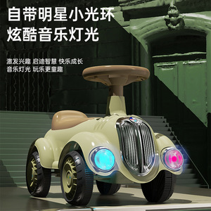 Vélo d'équilibre à quatre roues pour enfants avec lumières et musique, unisexe, vert - Product Image 4