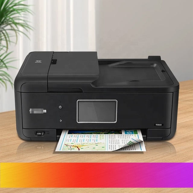 PIXMA TR8620 All-in-One Printer Home Office Copier Scanner Fax Auto Document Feeder Photo Document Airprint Black Works Alexa