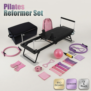 Paquete de <span class=keywords><strong>Pilates</strong></span> <span class=keywords><strong>Reformer</strong></span> para Gimnasio en Casa con Bloque de Ejercicios, Bandas de Resistencia y Anillo de <span class=keywords><strong>Pilates</strong></span>, Kit de Entrenamiento de Cuerpo Completo - Product Image 1