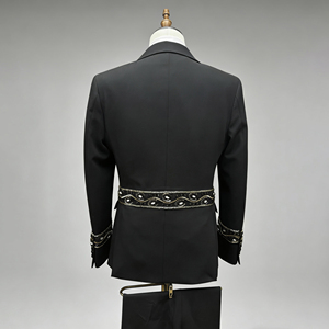 Nouveau <span class=keywords><strong>Costume</strong></span> 3 Pièces <span class=keywords><strong>Homme</strong></span> Grande Taille 2025, Élégant, Noble, Haut de Gamme, Sur Mesure, Fait Main, Perlé, Simple Boutonnage, Vente Chaude - Product Image 2