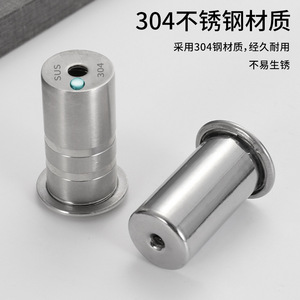 Stainless Steel Dust Cover Cylinder 304L <b>Brushed</b> Surface O Type Pin For Ground Insertion Hidden Sand Prevention - Product Image 3