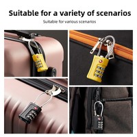 Cadenas à combinaison multicolore compatible TSA avec câble en acier et mot de passe pour casier de gym, modèle 716, origine Chine