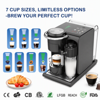 Machine à café à capsules One Touch avec réservoir à lait amovible, contrôle de température PID, usage domestique
