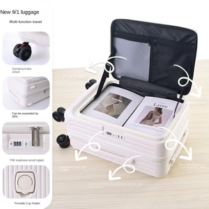 <strong>24</strong> <strong>Inch</strong> Cabin Spinner <strong>Suitcase</strong> with Front Quick Access Lid and Extra Expansion Capacity Luggage - Product Image 4