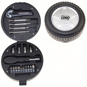 ชุดเครื่องมืออเนกประสงค์รูปทรงยางรถยนต์ 20-in-1 สำหรับงาน DIY |   ชุดของขวัญฮาร์ดแวร์ขนาดกะทัดรัดและสร้างสรรค์ - Product Image 1