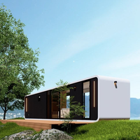 Studio écologique préfabriqué de conception contemporaine minimaliste, mobile, modulaire, portable, type cabane Apple