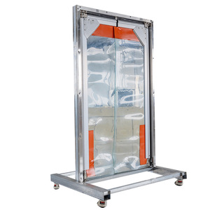 Porte battante transparente en PVC sur mesure, résistante aux chocs, étanche, avec amortissement, pour entrepôt frigorifique et transformation alimentaire, ignifuge 2h - Product Image 4
