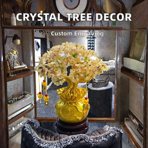 Figura Decorativa de Cuarzo Rosa y Amatista, Cristal Natural Pulido, Árbol de Feng Shui, Piedra Curativa, Venta al Por Mayor - Product Image 2