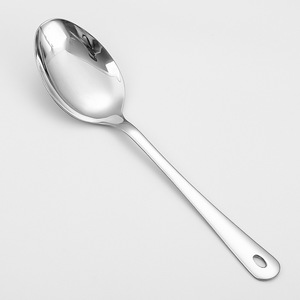 Nấu ăn thìa thép không gỉ phết dài xử lý hàng ngày đầu bếp muỗng quenelle phục vụ muỗng - Product Image 1