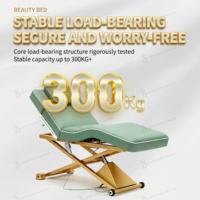 Lit de beauté électrique rose de haute qualité pour extensions de cils, lit de massage pour salon de beauté, table de soin du visage à 3 moteurs