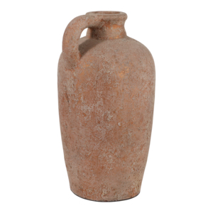Vaso in terracotta con manico curvo per decorazioni per la casa, pezzo d'arredo moderno - Product Image 3