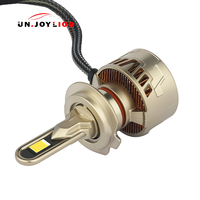 Ampoule de phare de voiture LED H7 à refroidissement turbo haute puissance 12100LM 6000K, installation facile, pour modification de véhicule