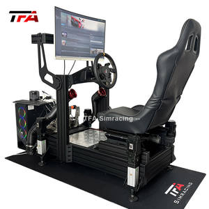 Simulateur profil aluminium volant personnalisé Cockpit simulateur de jeu de conduite superbe Cockpit avec vraie chaise course - Product Image 1