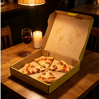 Boîte à pizza en papier recyclé biodégradable APP, impression graphique personnalisée en forme de tranche d'orange, emballage alimentaire jetable écologique pour restaurant