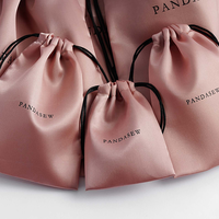 Sac à bijoux en satin souple personnalisé pochette cadeau sac de rangement sacs pour voyager bagues colliers bracelets