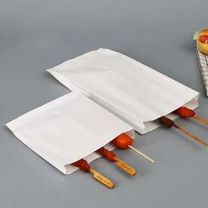 Disposable Flexography Costomiz Products Bag <b>Wax</b> Coated Lined Pe Membrane Anti-Grease Mini White Kraft Food Grade <b>Paper</b> Bags - Product Image 1