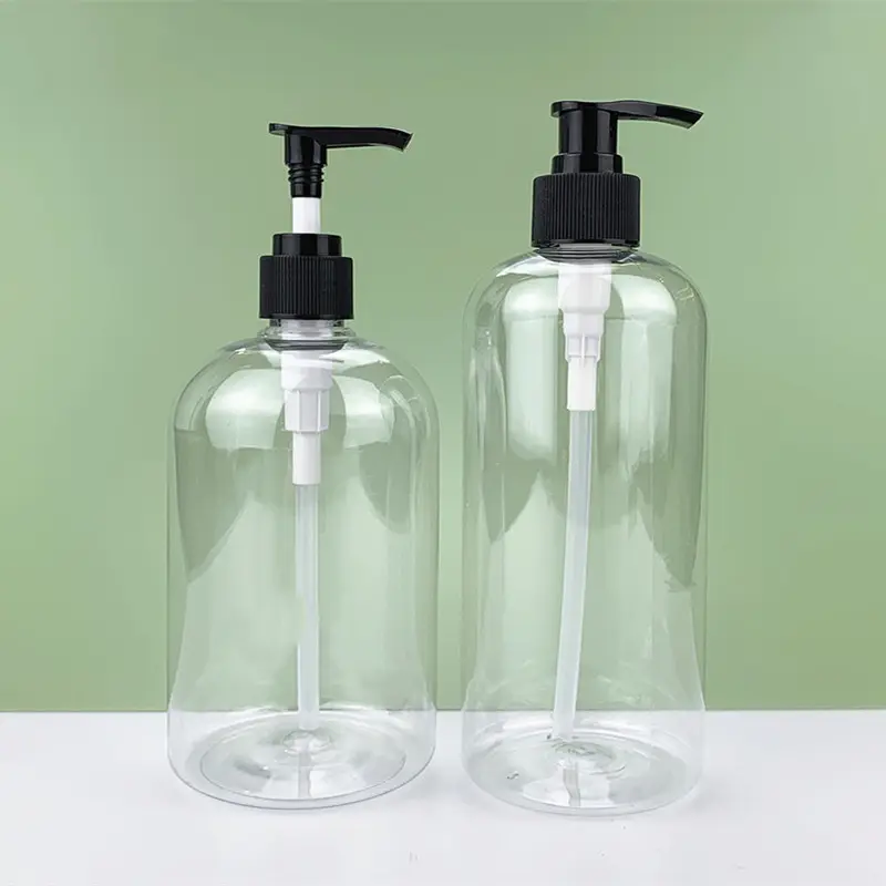 Özel 16oz plastik saç yağı şişesi duş şampuanı jel pompa şişesi